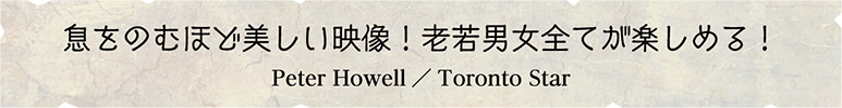 息をのむほど美しい映像！ 老若男女全てが楽しめる！